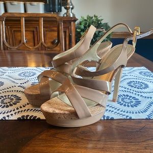 💥NW/oBox Nude Platform sandals w/ Cork detail